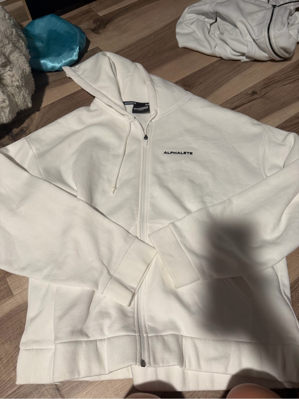 Alphalete Cream Full-Zip Hoodie
